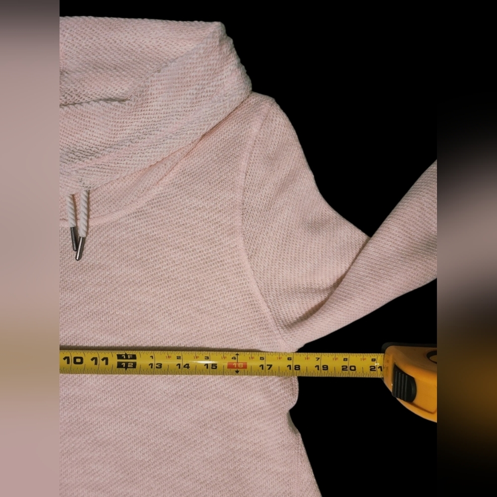 Women's Calvin Klein Cowl Neck Asymmetrical Tunic Sweater Pink Size Medium - Picture 3 of 15